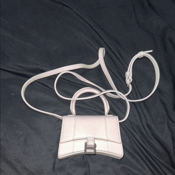 Balenciaga White Mini HourGlass Bag - Picture 1 of 10